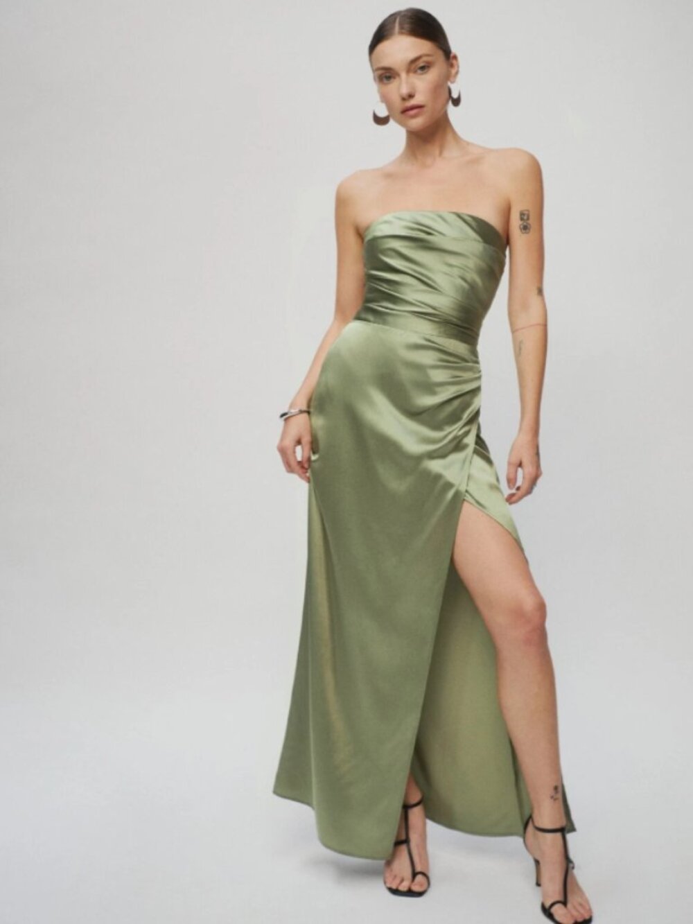 Reformation Barrow Silk Dress